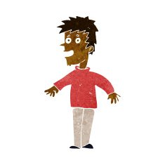 cartoon happy boy N143