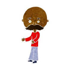 Cartoon Man With Mustache N66
