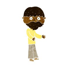 cartoon happy bearded man N6