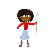 cartoon woman with harpoon N5