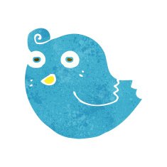 funny cartoon bird N115
