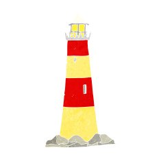 cartoon light house N6