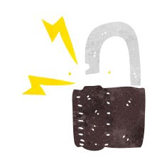 cartoon padlock symbol N2