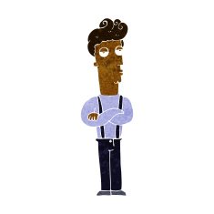 cartoon unimpressed man N6