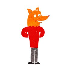 cartoon fox man N14