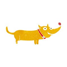 cartoon happy dog N42