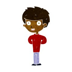cartoon happy boy N144