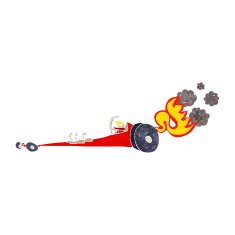 cartoon drag racer N6