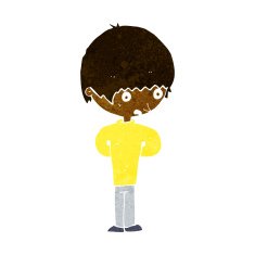 cartoon nervous boy N7
