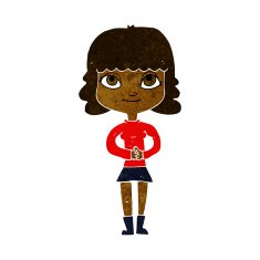 cartoon happy woman N151