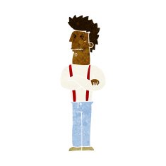 cartoon annoyed man N47