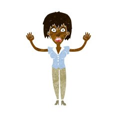cartoon woman stressing out N13
