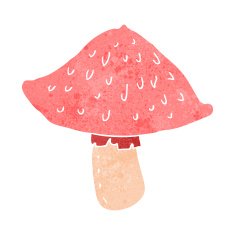 cartoon wild mushroom N6