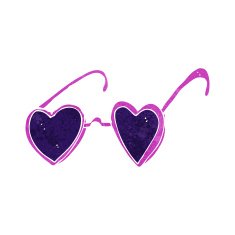 cartoon heart sunglasses N3