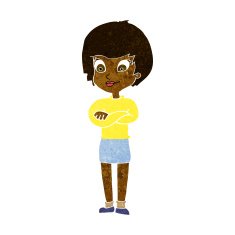 cartoon proud woman N13