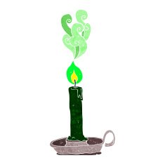 cartoon spooky candle N2