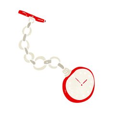 Cartoon Old Pocket Watch N7