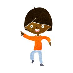 Cartoon Man Pointing N128