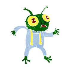 cartoon alien spaceman N15