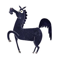 Funny cartoon horse N8