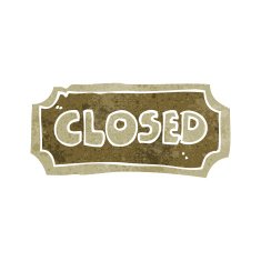 Cartoon Closed Sign N6