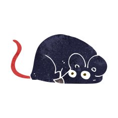 cartoon white mouse N20