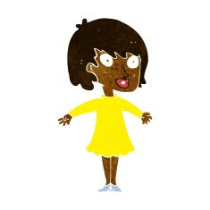 cartoon woman wearing dress N5