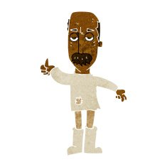 cartoon annoyed old man N37