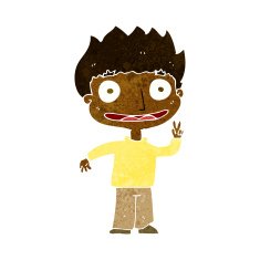 cartoon happy boy N146