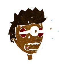 cartoon surprised man with eyes popping out N4