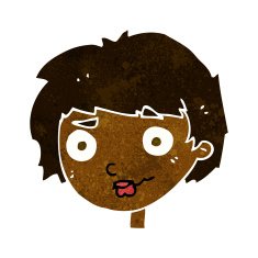 cartoon confused woman N75