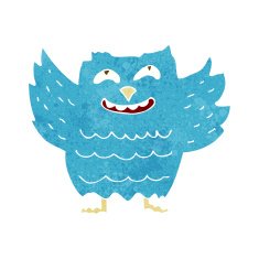 cartoon happy owl N4