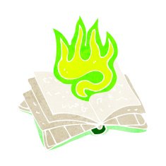 cartoon magic spell book N25