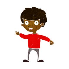 cartoon happy boy N148