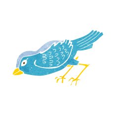cartoon garden bird N20