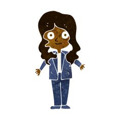 cartoon friendly business woman N6