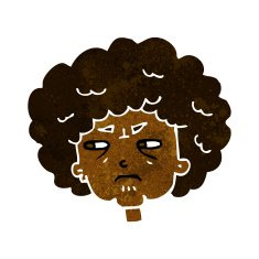 cartoon bitter old woman N10