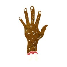 gross zombie hand cartoon N4