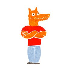 cartoon fox man N17