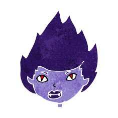 cartoon vampire head N18