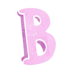Cartoon Letter B N17