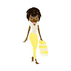 cartoon woman going to bed N5