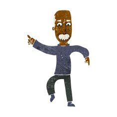 cartoon angry old man N90