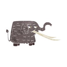 cartoon woolly mammoth N6