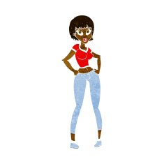 cartoon pretty woman N161