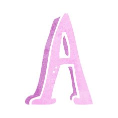 cartoon letter a N11