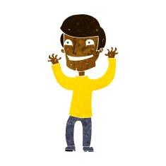 cartoon excited man N65