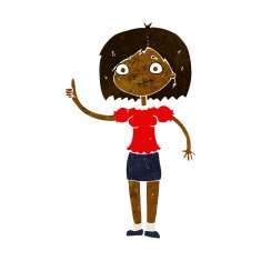 cartoon woman with idea N151
