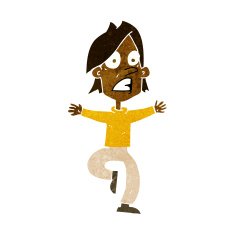 cartoon panicking man N13