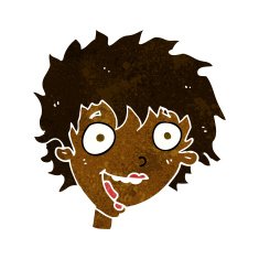 cartoon crazy excited woman N10